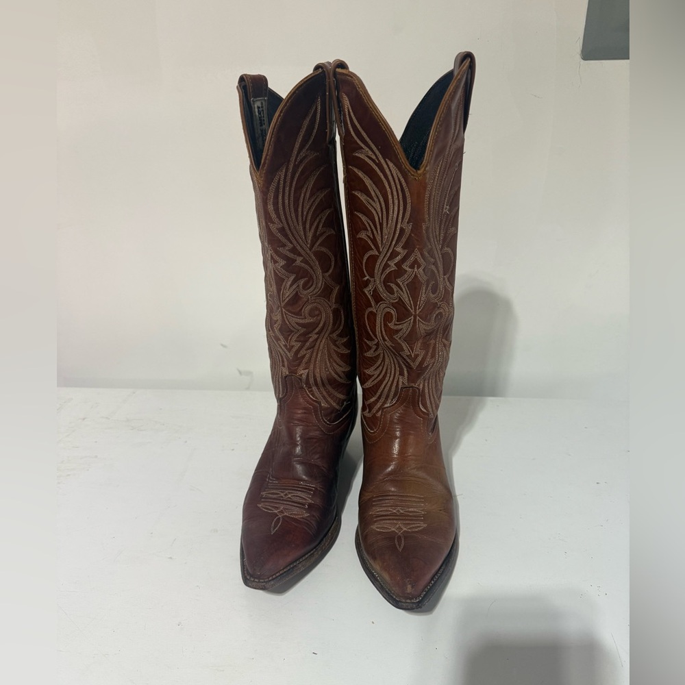 Code West Brown Western Cowboy Boots - Picture 2 of 4